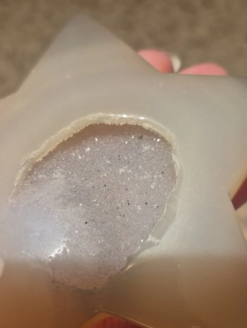Natural Druzy Agate Star Decorative Accent - Gray